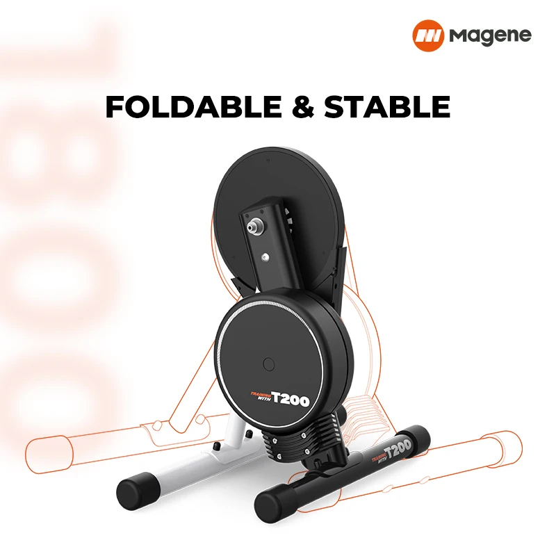 Magene T200 Smart Bike Indoor Professional Power Trainer Platform Direct Drive Foldable Trainer Built-in Power Meter