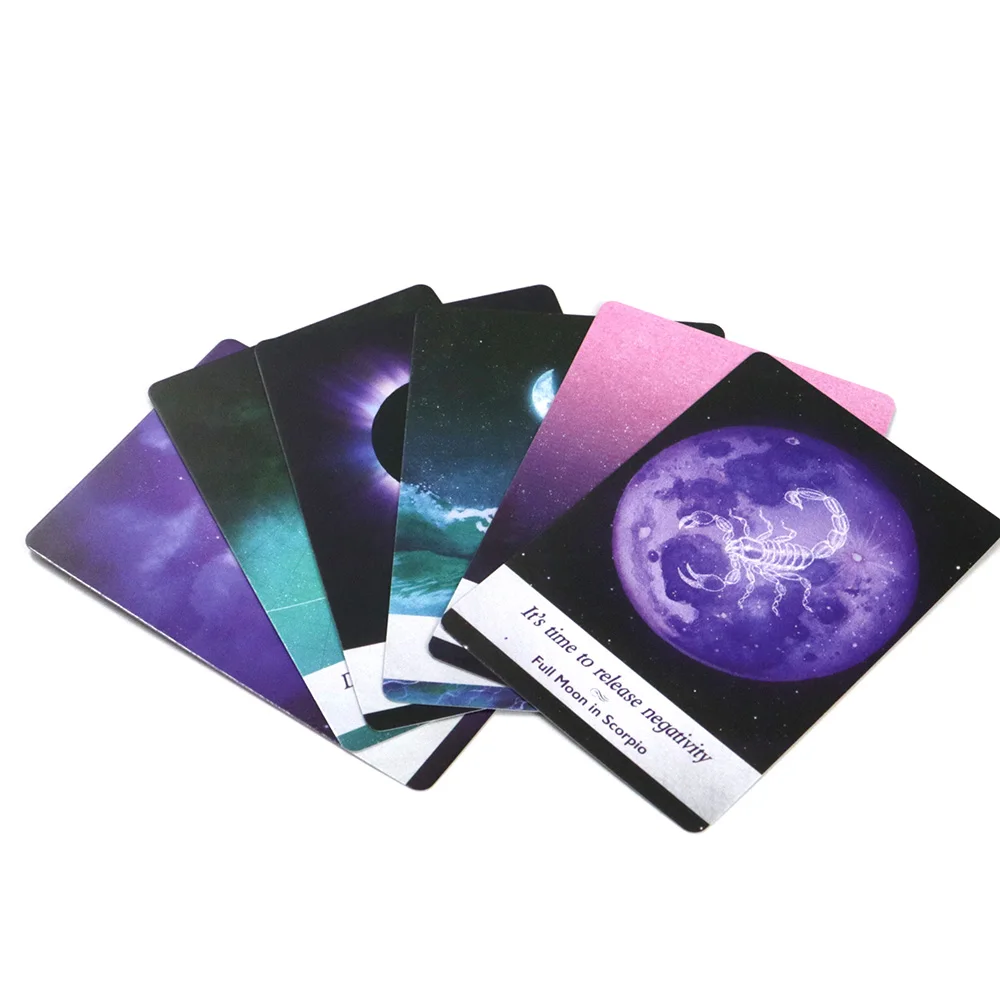 Moonology Manifestation Oracle Tarot Cards Board Game For Fate Divination Entertainment Party Game Entertainment Parties