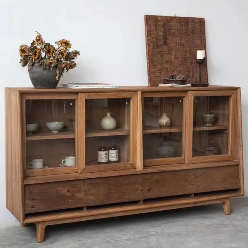 

Solid wood living room against the wall tea cabinet, storage cabinet, log side cabinet