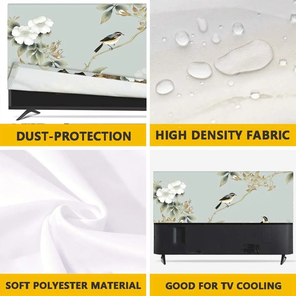 GoodTop LCD TV Cover Dust Proof Cover Screen Protector Monitor Cover Towel 55 Inch Hanging Cover Multi-size Universal Decoration