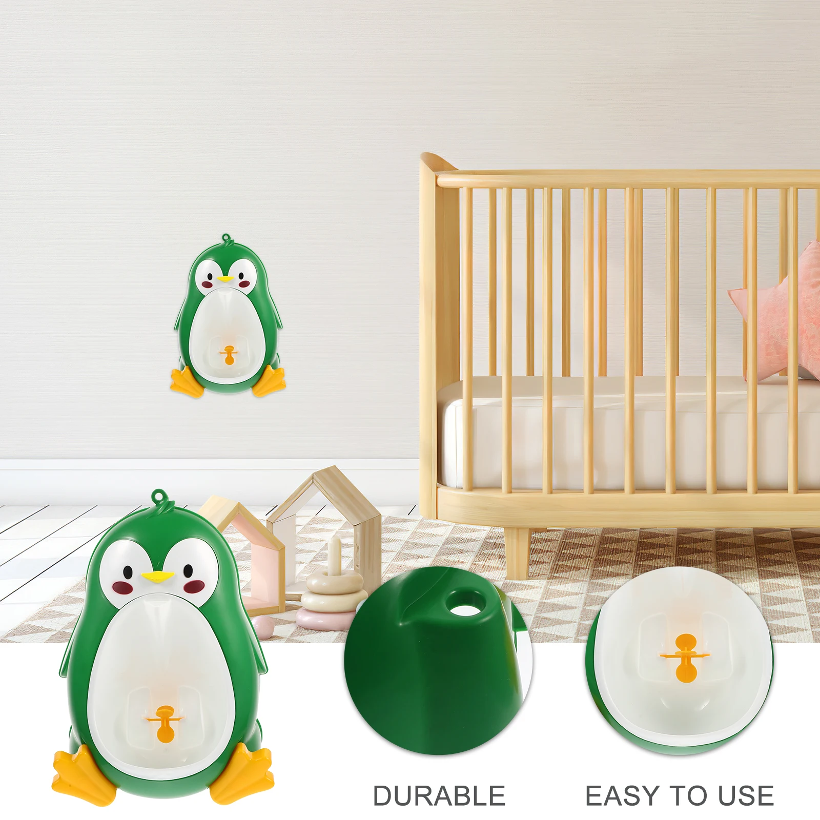 

Писсуар с пингвином, зеленые тренировочные туалетные гаджеты, гладкий бак, съемный, легкая чистка, мощные присоски