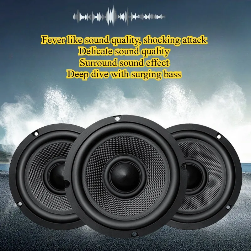 

1pc Car Audio 6.5-inch 80W Car Mounted High-frequency Speaker with Lossless Coaxial Subwoofer and Full Range Speaker