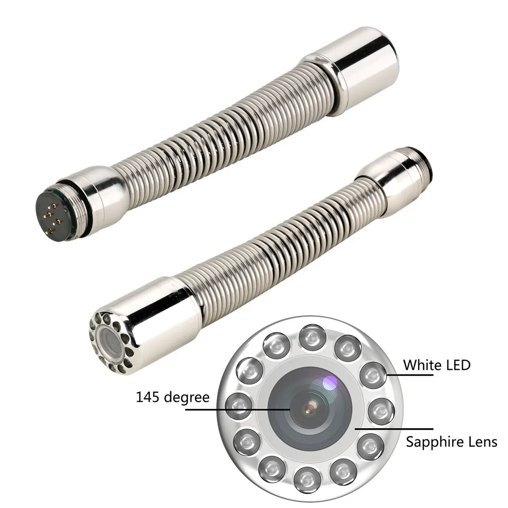 Imagem -04 - Cabeça Longa da Câmera do Equilíbrio do Auto da Mola de 23 mm com Transmissor de 512hz Incorporado 12 Peças Conduziu a Peça da Substituição das Luzes para o Endoscópio da Tubulação