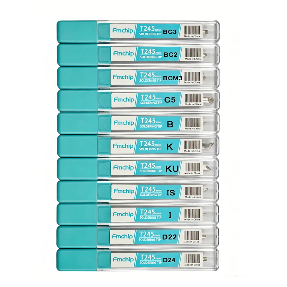 FMchip T245 Series Replacement Soldering Tips, Compatible with T80P/T90B/HS02A Soldering Irons