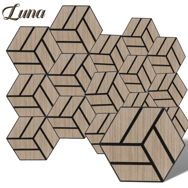 

Шестигранная акустическая панель под дерево, самоклеящиеся звукоизоляционные стеновые панели, домашний декор, студийный фон, звукоизоляционные наклейки на стену