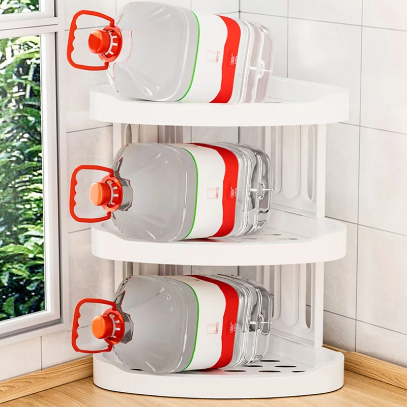 Kitchen Storage Rack Corner Seasoning Bottle Storage Rack Multi-layer Triangle Shelf Bathroom Organizer Shelves Kitchen Accessor