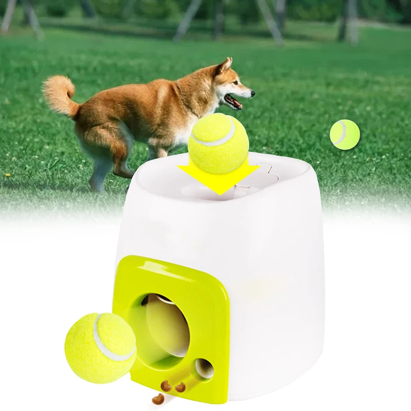 Pet Ball Launcher Toy Dog Tennis Food Reward Machine Thrower Interactive Treatment Slow Feeder Toy Suitable For Cats And Dogs