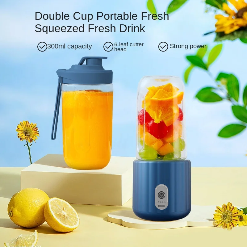 Portable Fruit Juice Blenders Summer Personal Electric Mini Bottle Home USB 6 Blades Juicer Cup Machine For Kitchen