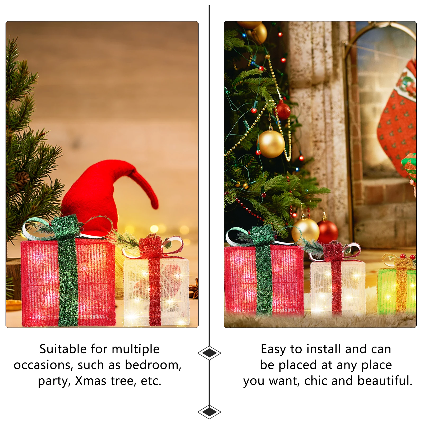 

Christmas String Lights Gift Box Led Lamp For Party Bedroom Tree Decoration Xmas Light Strings Reusable