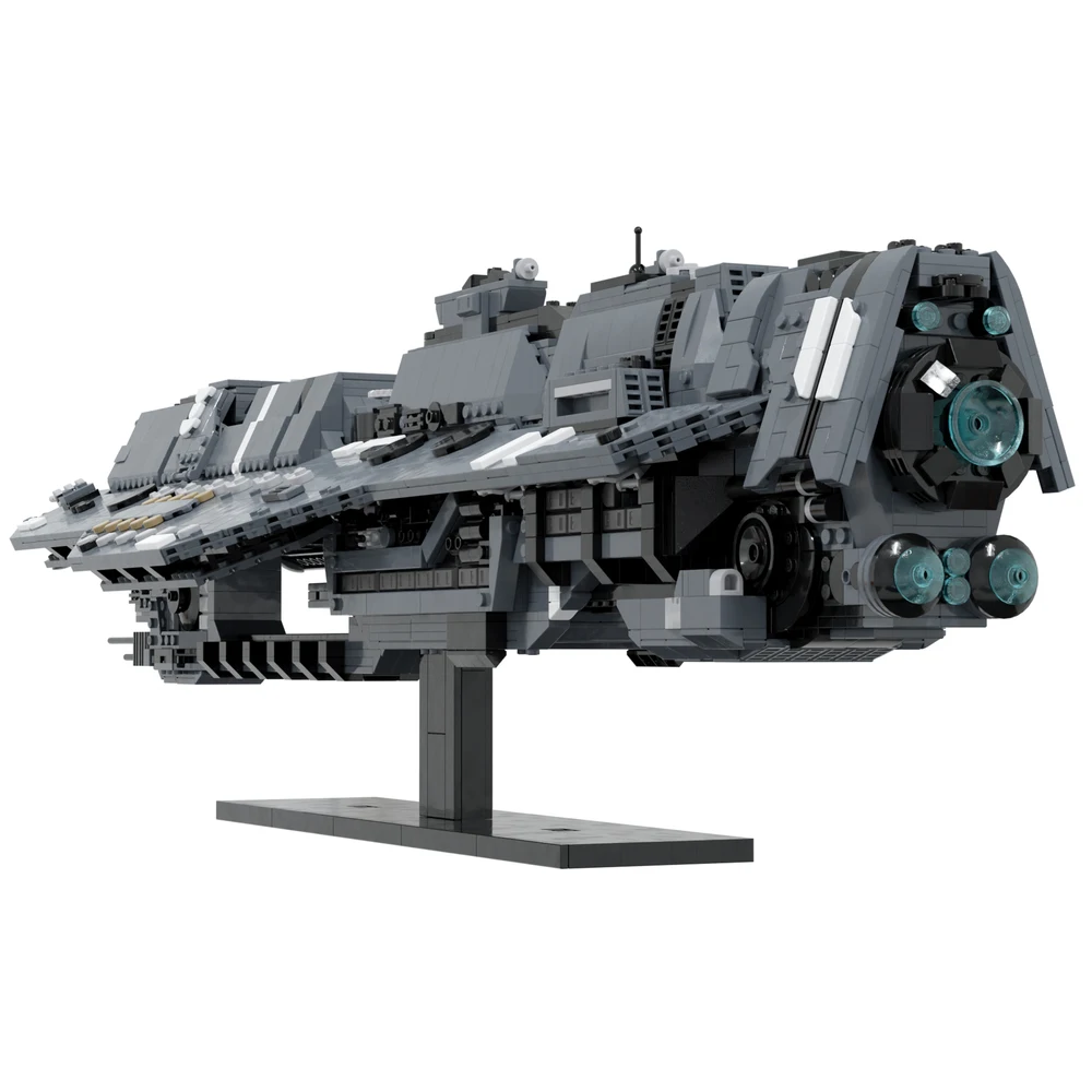 2929 sztuk MOC kosmiczna wojna broń ciężki statek kosmiczny Model bojowy klocki DIY zestaw wsporników montażowych zabawka kolekcja dla dorosłych prezent