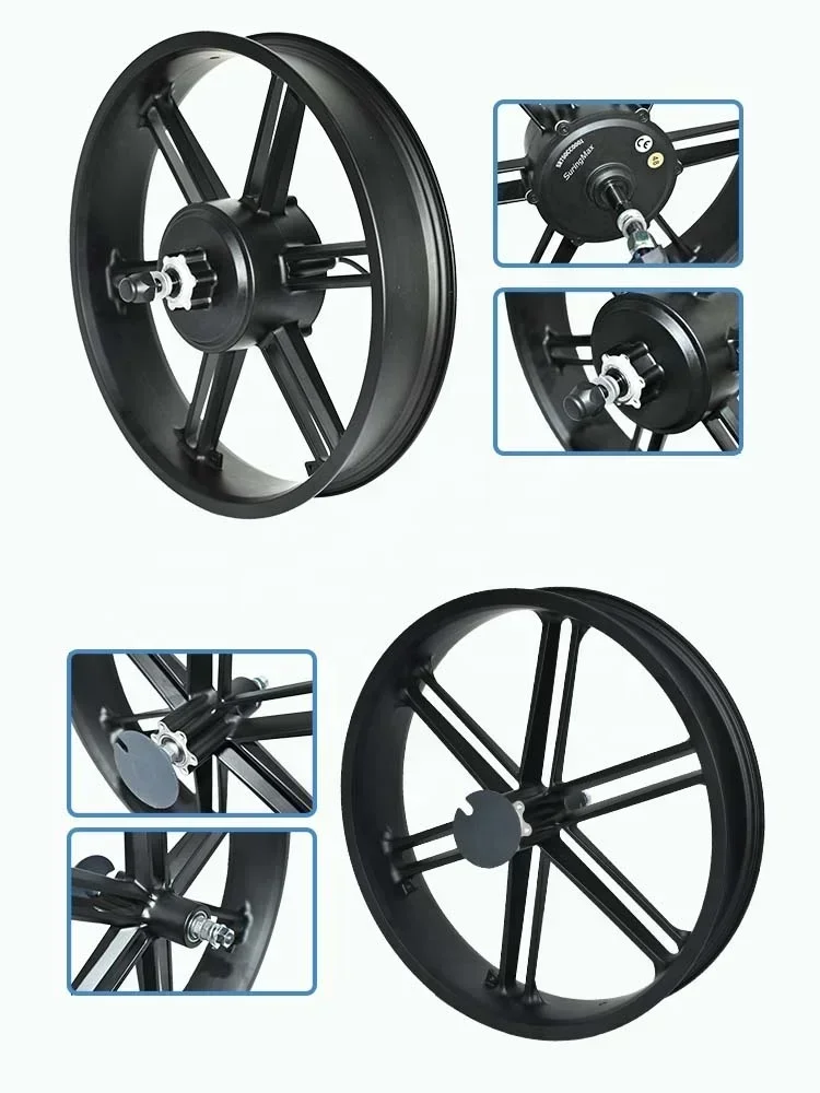 20 26 Inch Fat Tyre Snow Front Rear Rims Set Magnesium Alloy Wheel Hub Motor in Wheel Electric Motor