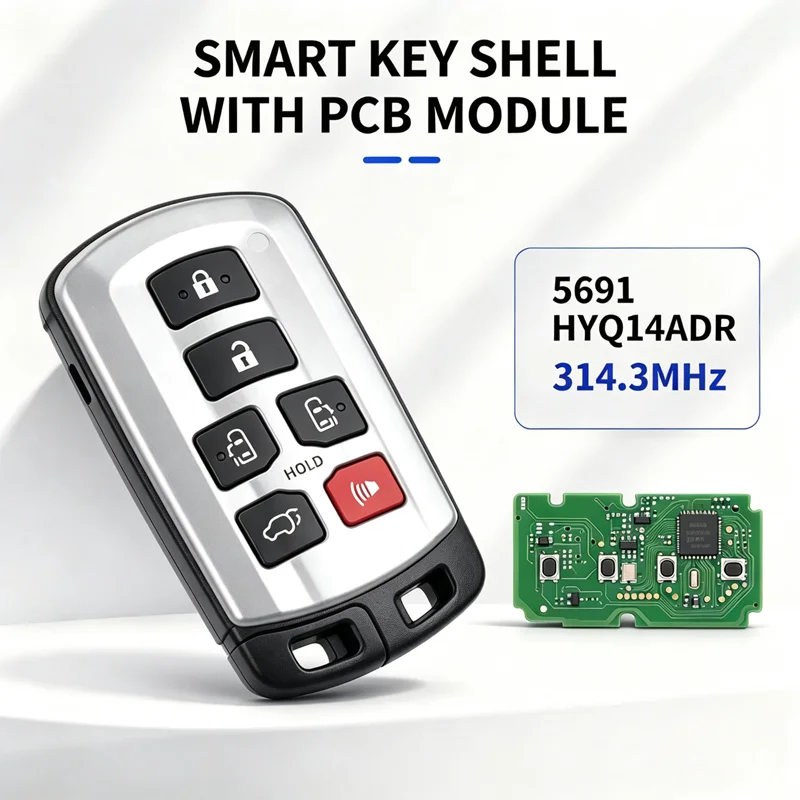 6 Button 314.3MHz FCC HYQ14ADR Board 5691 Car Smart Key Fob For Toyota Sienna 2011 2012 2013 2014 2015 2016 2017 2018 2019 2020