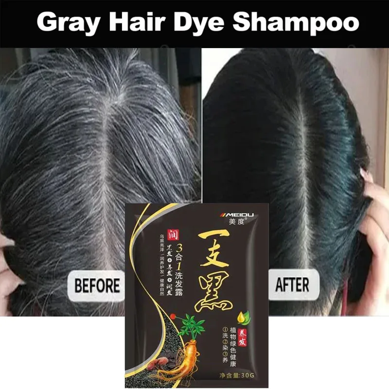 

5 Colors Natural Plant Herbal Hair Dye Shampoo Fast Change Color Non-irritating Long Lasting Permanent Fashion 3 In 1 Hair Care