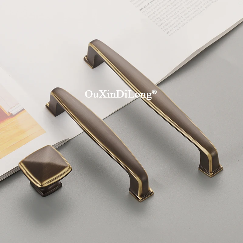 

Retro 4PCS Solid Brass Antique Furniture Handles Drawer Pulls Cupboard Wardrobe Closet Dresser Shoe TV Wine Cabinet Pulls Knobs