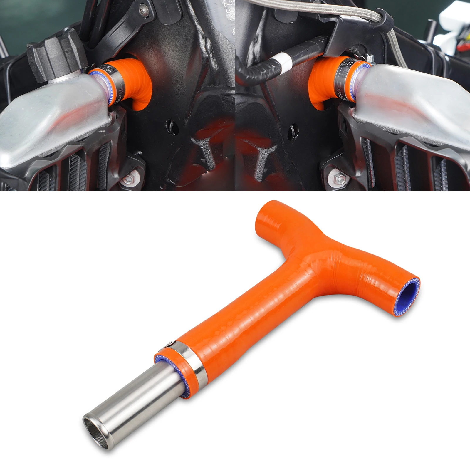 

For Husqvarna TE 300 TE 300i FE 250 FE 350 FE 450 501 2024 210mm Frame T-Piece Radiator Hose TX300 TC125 TC 250 FC 450 2023-2024