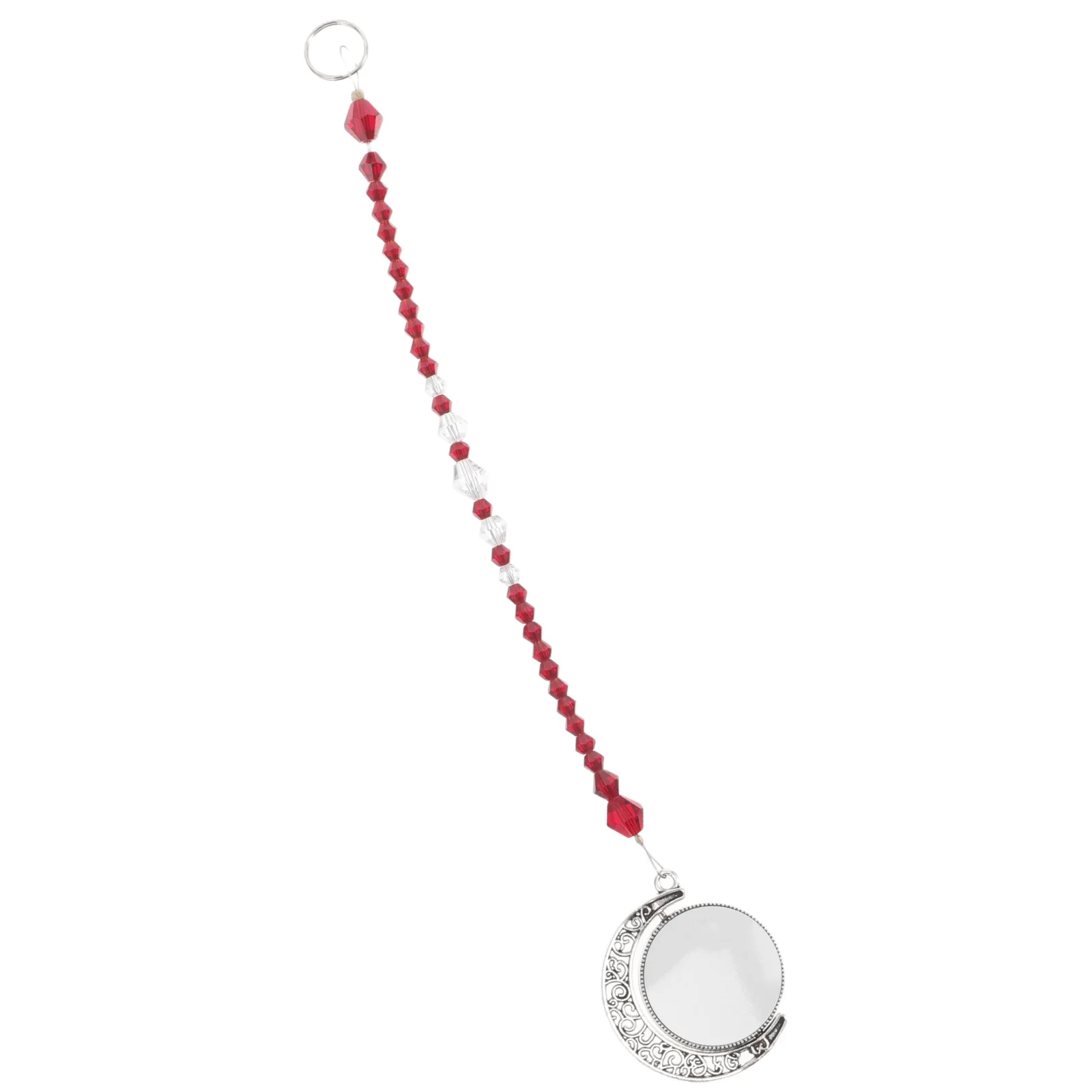 

Red Alloy Moon Shaped Sublimation Blank Photo Frame Pendant Diy Car Rearview Mirror Charm Home Window Decoration