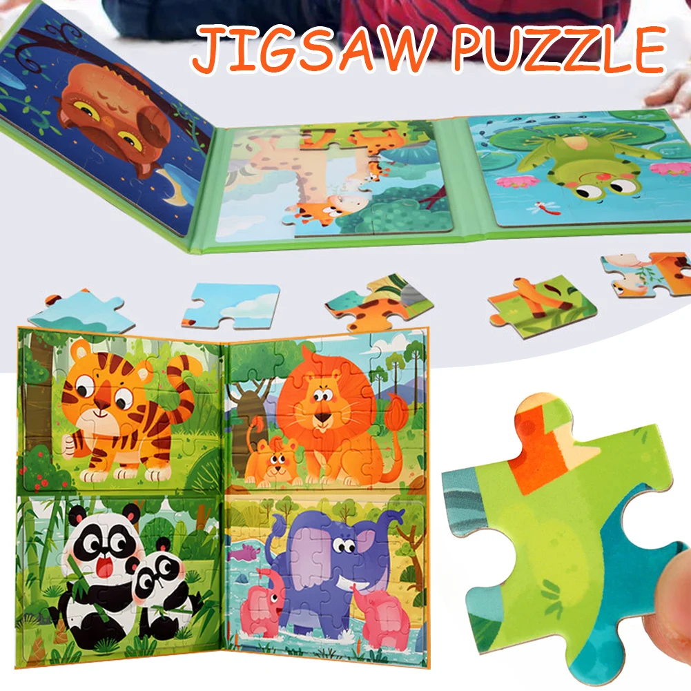 Level 1 Cartoon Magnetic Advanced Puzzle Portable Lightweight Paper Puzzles Gift For Boys Girls