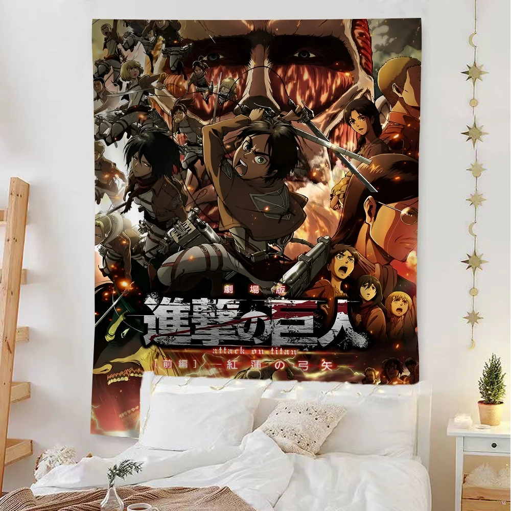 1PC Anime A-Attack on Titan arazzo bohémien appeso per soggiorno Home Dorm Decor arazzo giapponese