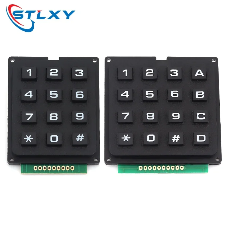 3*4 4*4 Matrix Switch Keyboard Keypad Array Module ABS Plastic Keys 4x4 3x4 12 16 Key Button Membrane Switch DIY Kit forArduino