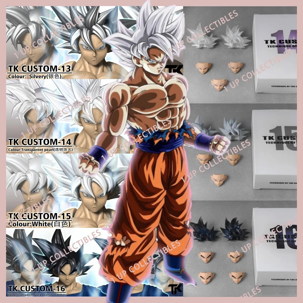 TKCUSTOM Tk3.0 Son Goku Ultra Instinct Head TK13 TK14 TK15 K16 Dragon Ball Z SHF personalizado Headsculpt Set figura de acción coleccionar juguete