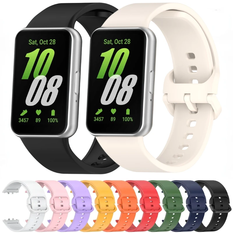 Silicone Strap for Samsung Galaxy Fit 3 Official Band Bracelet Wristband Correa Sport Band Samsung Galaxy Fit3 Strap Accessories