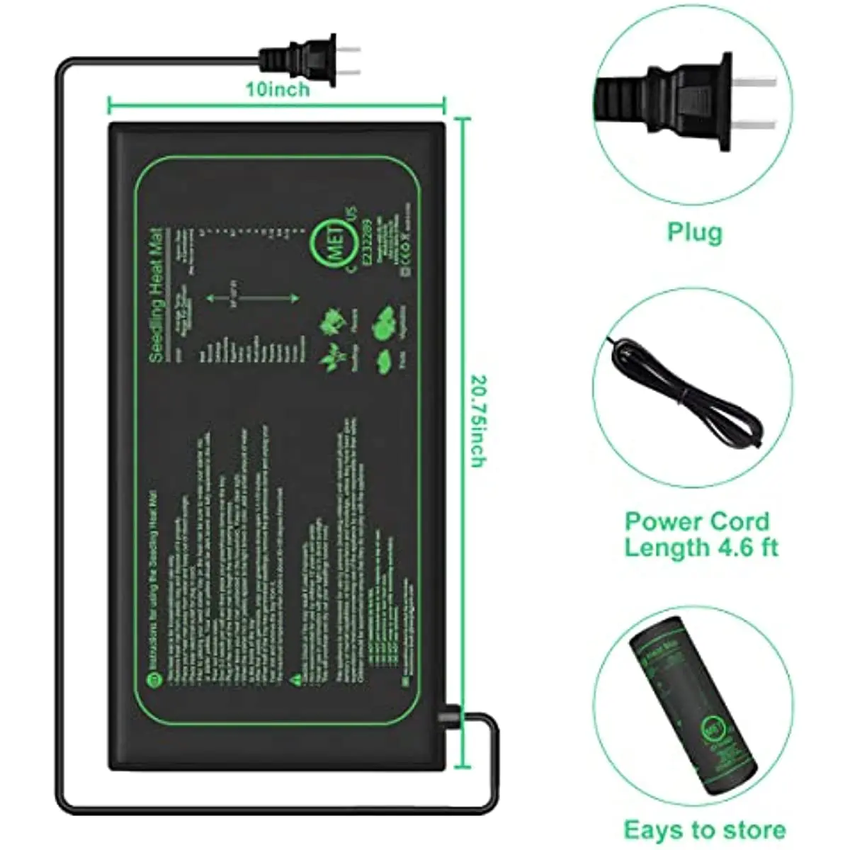 110V/220V elektryczne podgrzewane podkładki termiczne wodoodporne sadzonki maty grzewcze dla nasion kryty ogród hydroponika rośliny kiełkowania