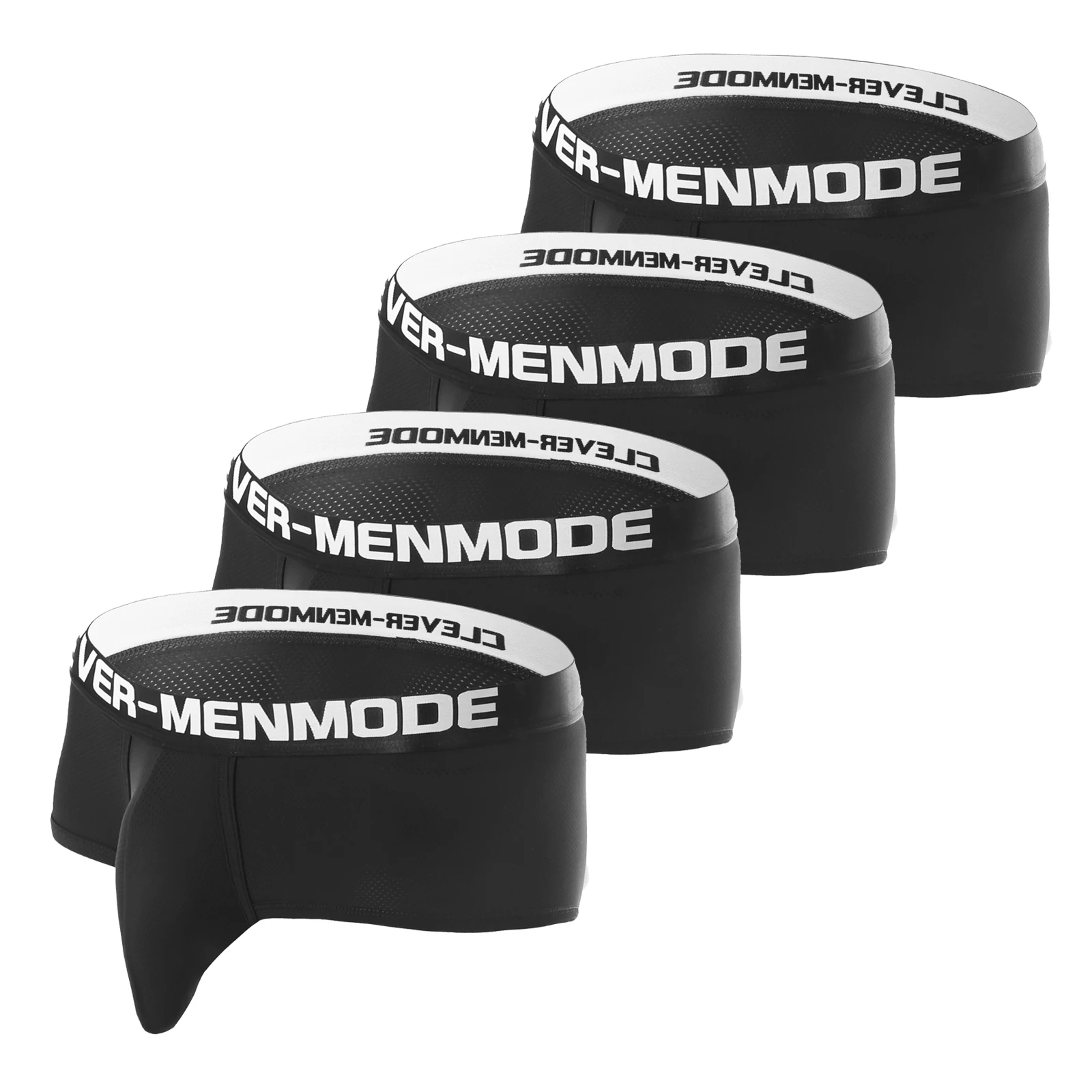 4 Pack Boxers Men Sport Shorts Exercise Underwear Man Bulge Pouch Boxer Athletic Underpants Gym Wear Bodybuilding Wide Waistband image 3