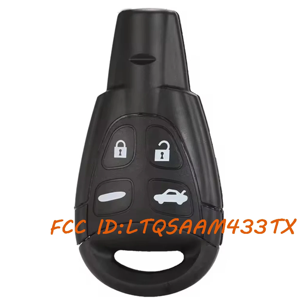 

KEYECU 315 МГц/434 МГц ID46 4-кнопочный дистанционный автомобильный брелок для SAAB 93 95 9-3 9-5 WF Сменный дистанционный ключ LTQSAAM433TX
