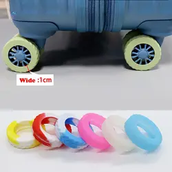 4Pc Luggage Wheels Protector Silicone Luggage Accessories Wheels Cover for Most Luggage Reduce Noise For Travel Luggage Suitcase
