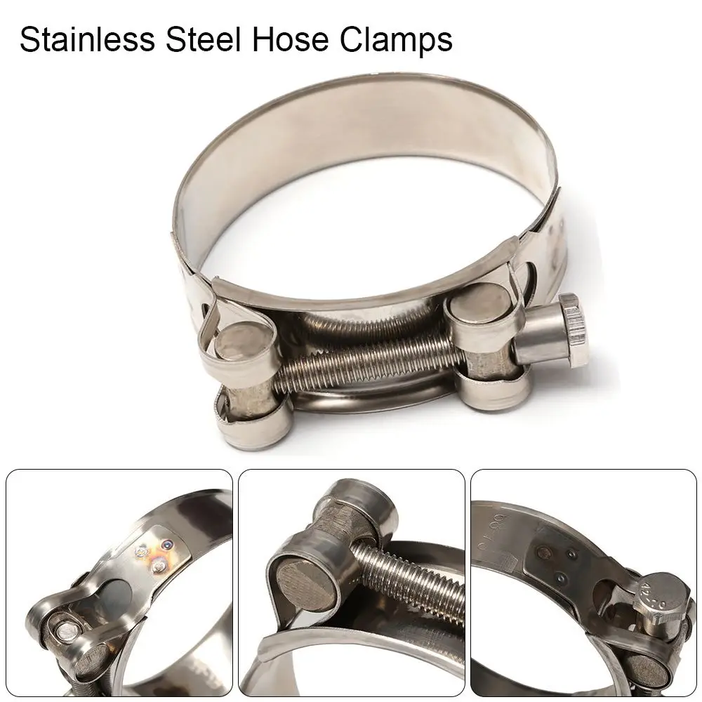 1pc New Useful Hardware Sealing Exhaust Hose Clamps Pipe Clip Stainless Steel T Bolt
