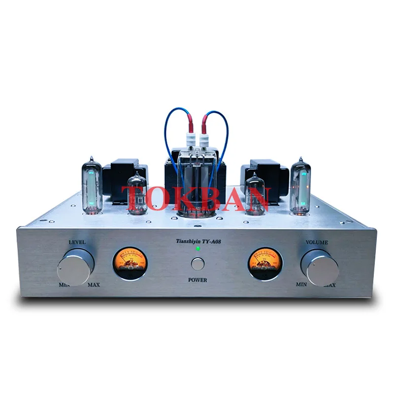 Tokban Fu19 Vacuum Tube Amplifier Diy Kit 4.8w*2 Vu Meter Bluetooth 5.0 2-channel Class A Amplifier Audio