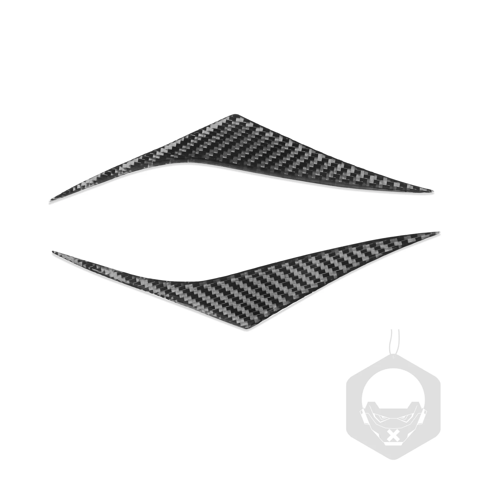 For Tesla Model 3 2023-2025 Car Exterior Trim Accessories Real Soft Carbon Fiber Stickers Front Lamp Corner