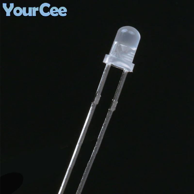 100Pcs Fog LED Diode 3mm F3 White Yellow Blue Red Emerald-green Indicator Super High Brightness Lamp DIP