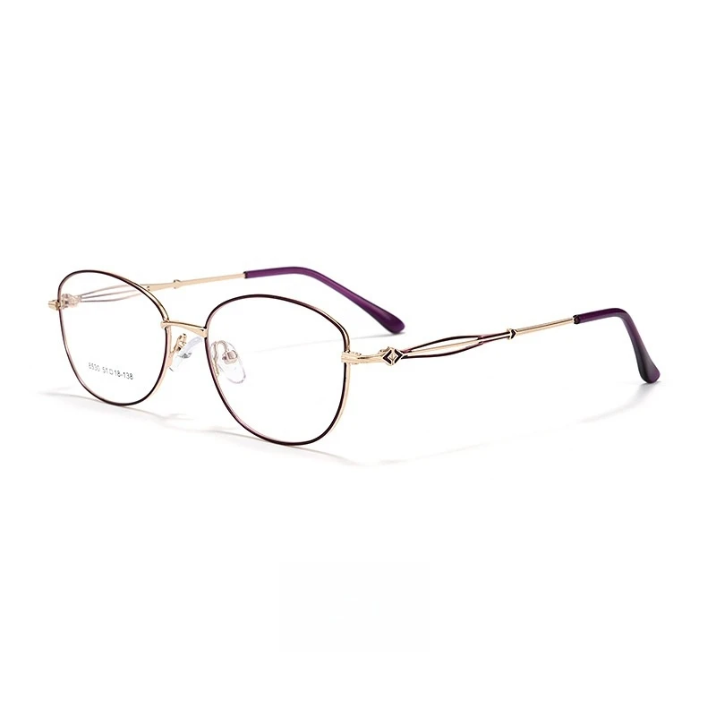 OLLYMURS موضة خفيفة النظارات النسائية عالية الجودة سبيكة ريترو جديد صغير الحجم النظارات الطبية البصرية الإطار 8530X