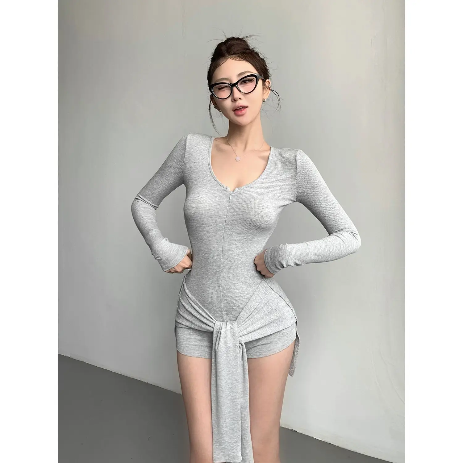 Body da donna sexy da donna in rete trasparente trasparente in pizzo aderente aderente aderente da palcoscenico clubwear da sera cut-out senza maniche