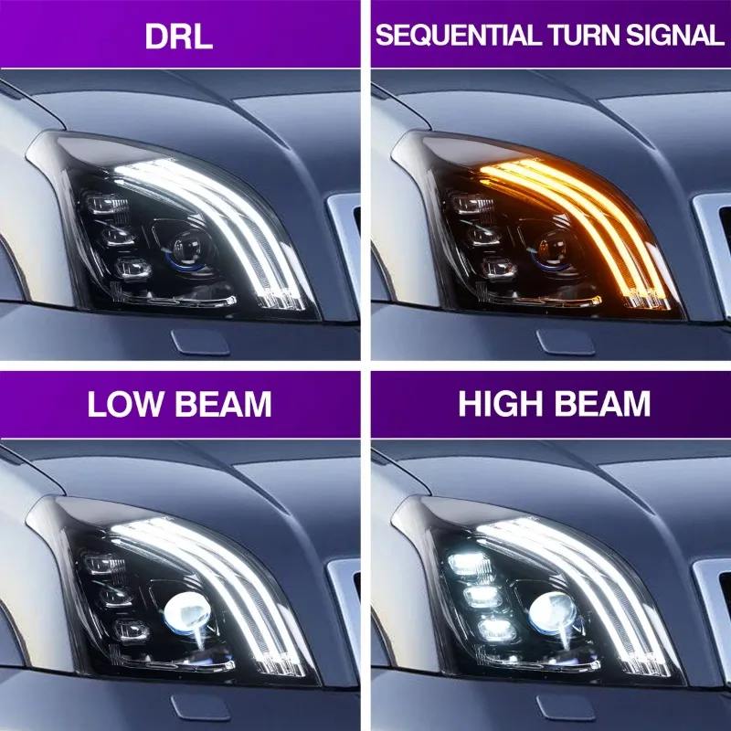Archaic New Design Car Light With Starting Animation Blue to White Headlight for Land Cruiser Prado FJ120 2003-2009