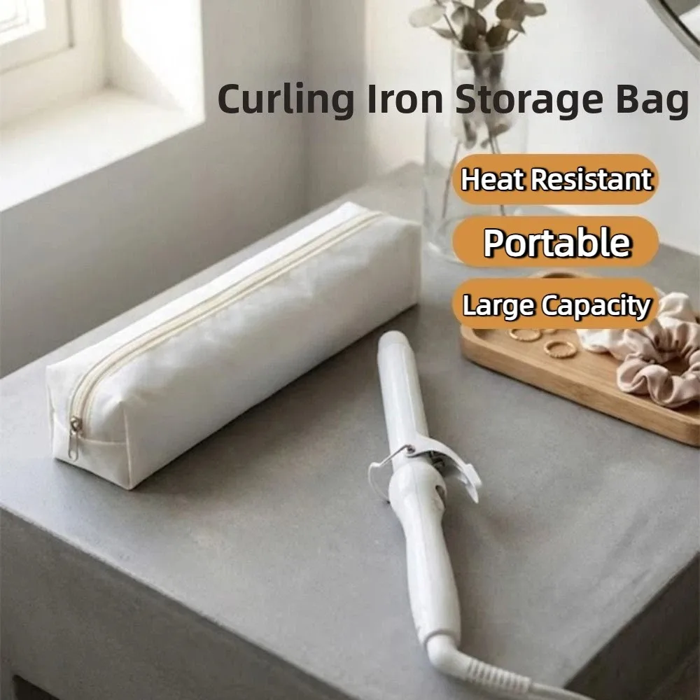 Heat Resistant Curling Iron Bag Dustproof Portable Travel Hair Styling Case Waterproof Multipurpose Straightener Storage Pouch
