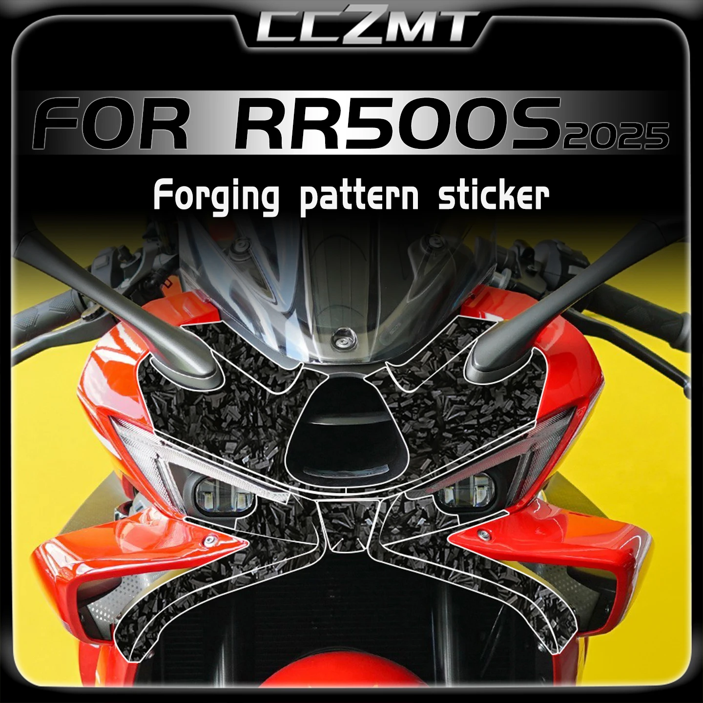 

For VOGE RR500S rr500s 2025 forged carbon fiber sticker body scratch resistant waterproof film modification parts accessories