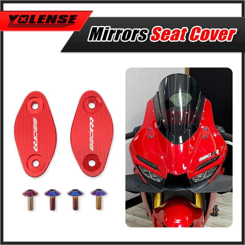 Motorcycle CNC Aluminum Rearview Mirrors Seat Decorative Cover Mirror Base Brackets For ZXMOTO ZHANGXUE 820RR 2026