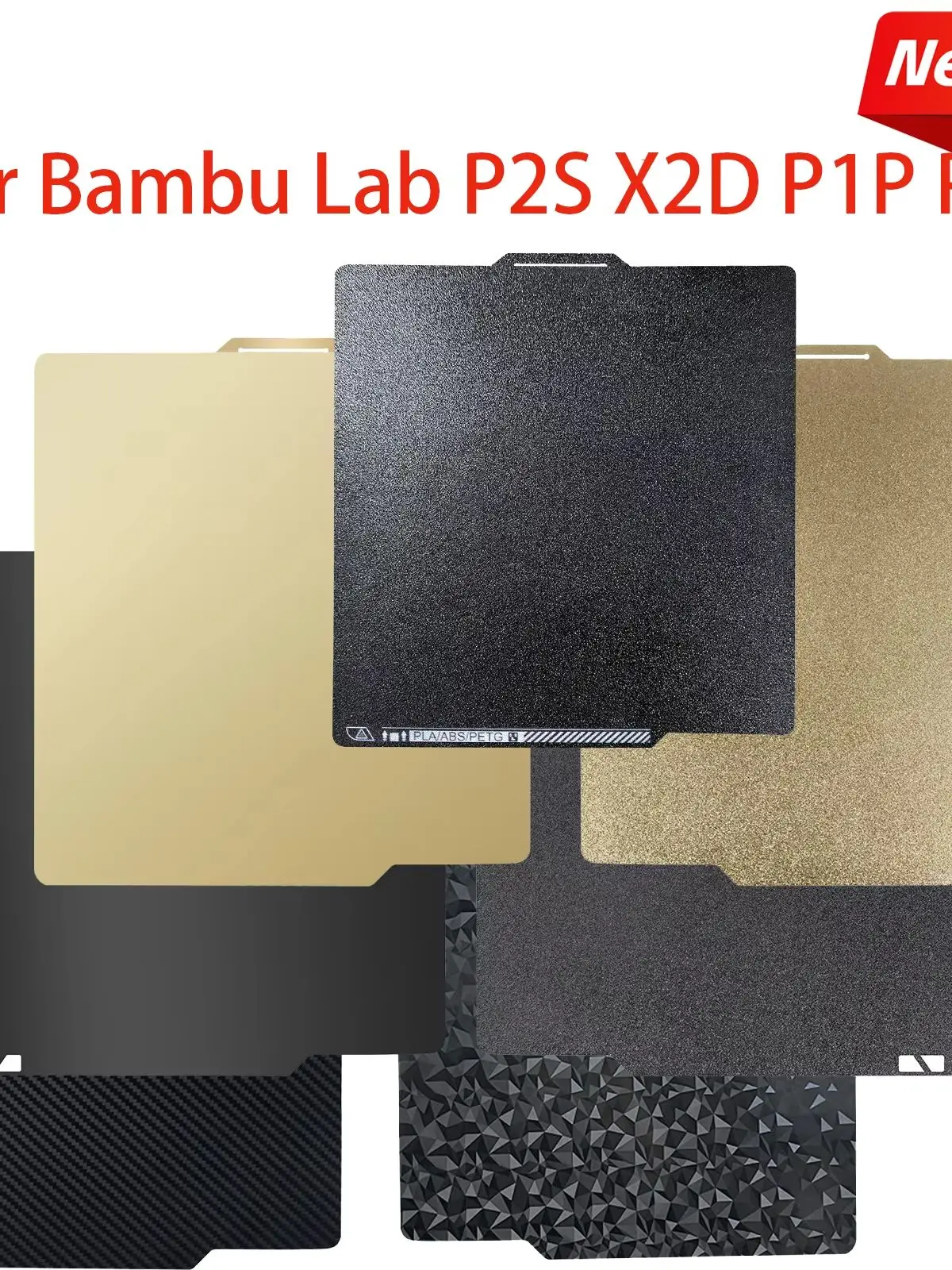 PLA Kaltbauplatte für Bambu Lab P2S X2D X1C P1P P1S A1 3D-Drucker Zubehör PET Kohlefaser PEI Textur Bambulab Heizbett