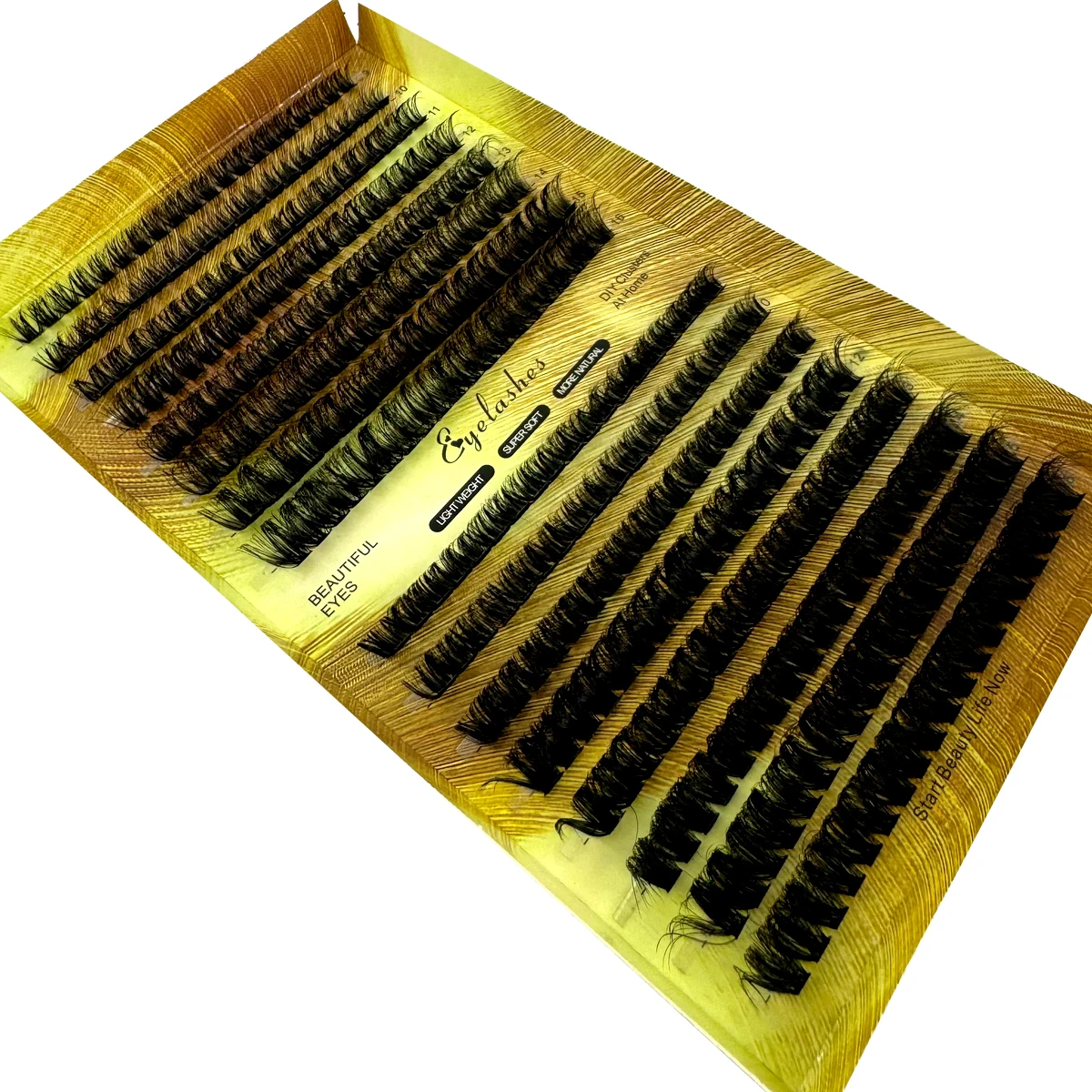 AMSDCN 40D/60D/80D/100 Mixed Fluffy Extended Natural Thickening Artificial Mink 3D Russian Personal Makeup Eyelash Cluster