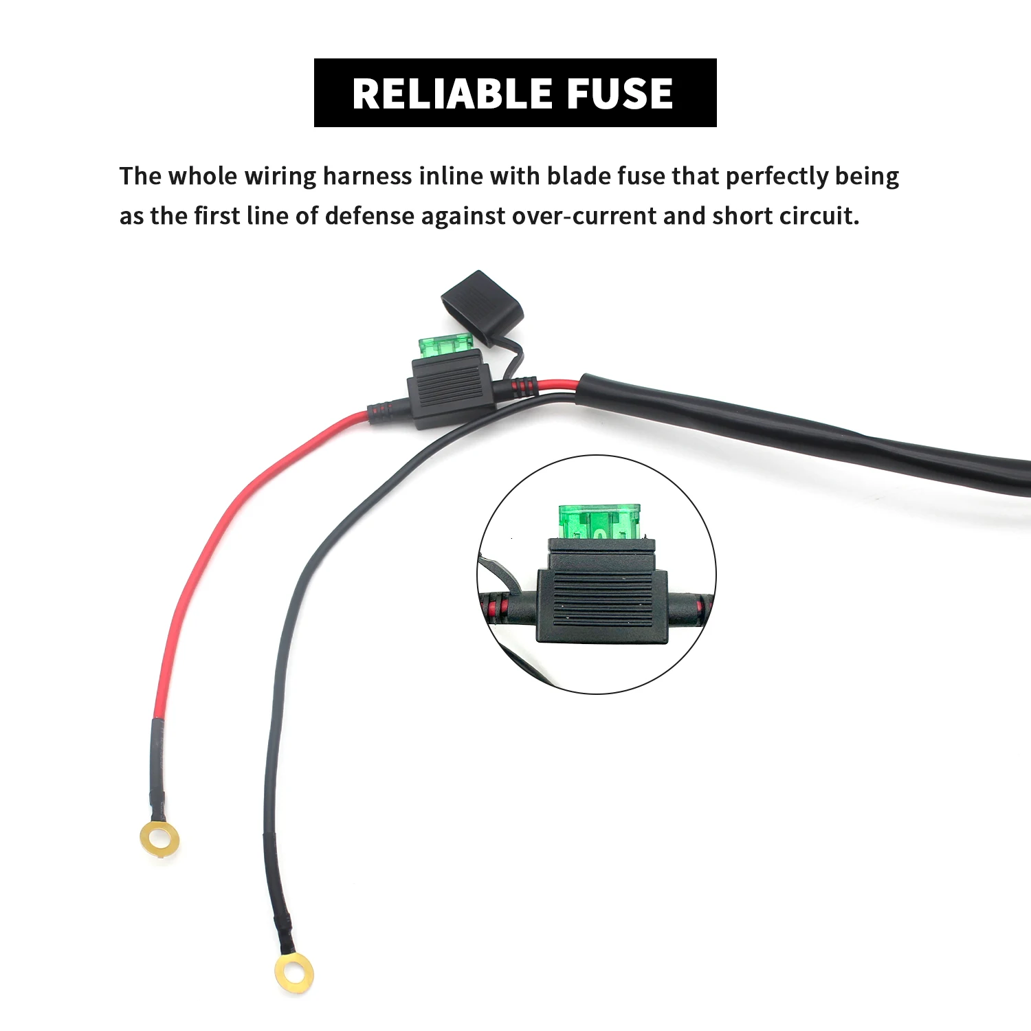 LED light strip 400W load harness wireless strobe wiring kit, on-off strobe RF remote switch, suitable for 12V car and truck wor view 5