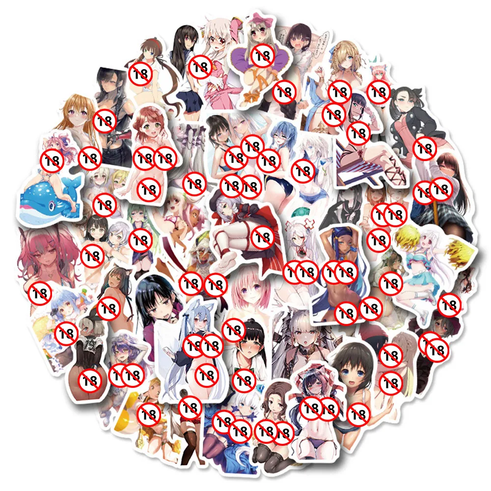 10/30/50PCS Anime Sexy Girls Hentai Stickers Graffiti Decals DIY Laptop Phone Luggage Notebook Waifu Sticker For Adult Toy Gift