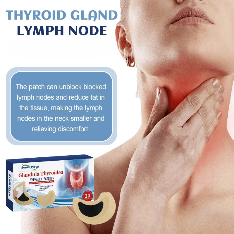 Lymphatic Drainage Plaster Lymph Nodes Removal Cystis Subcutaneous Mass Thyroiditis Anti-Swelling Neck Armpit Detox Patch 20PCS