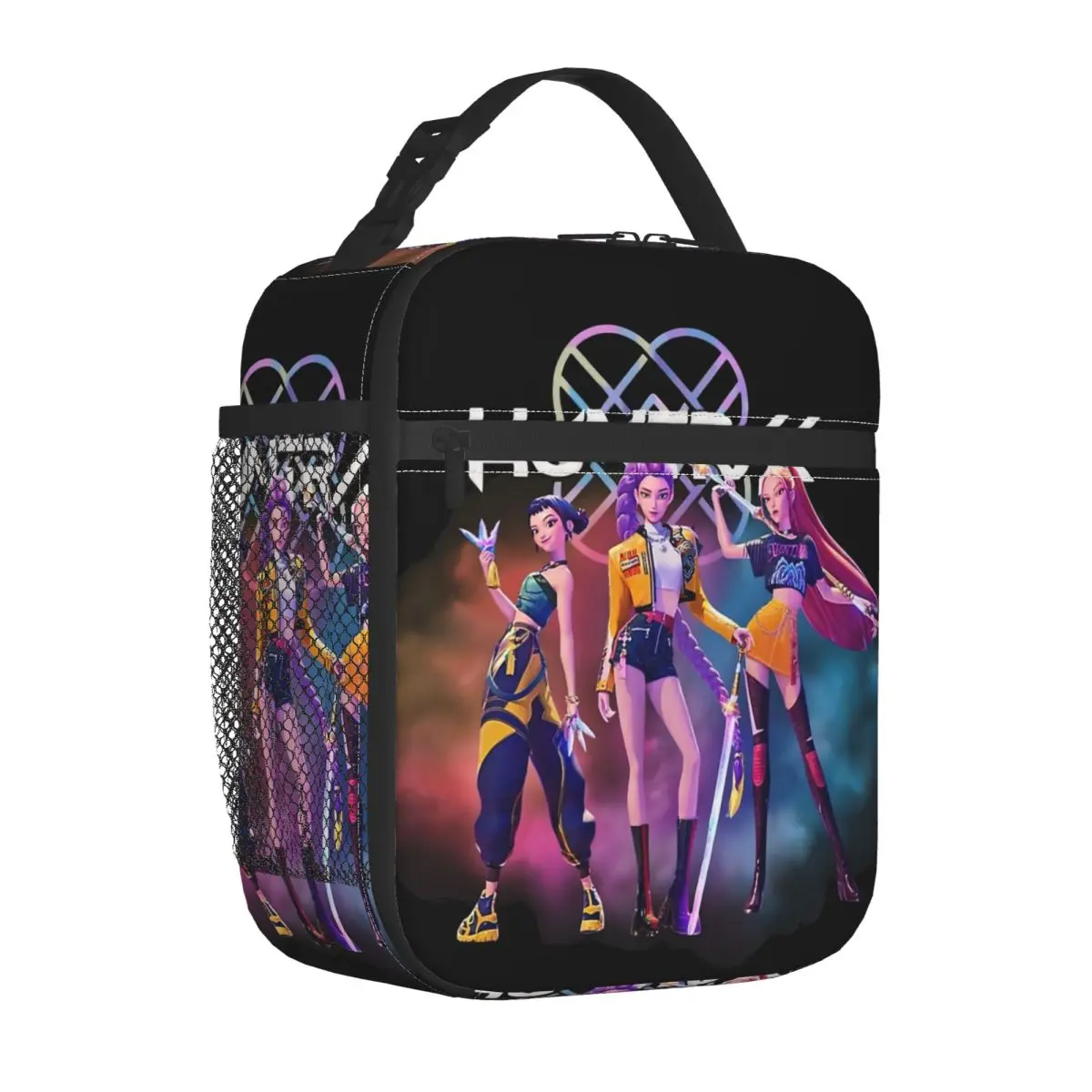 

Huntrix Girlgroup KPop Demon Hunters Insulated Lunch Bags Cooler Lunch Container High Capacity Lunch Box Tote Bento Pouch School