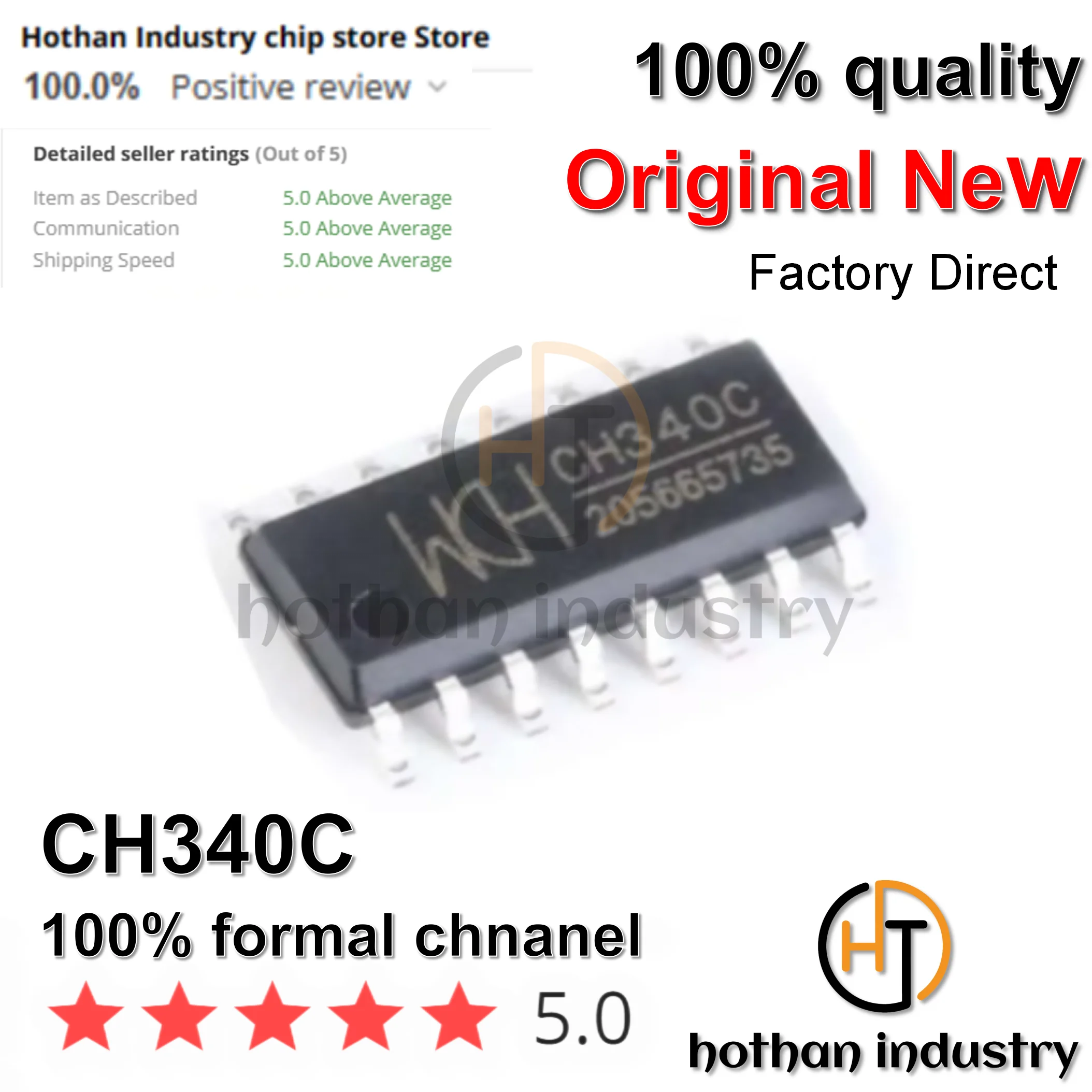 (10-100PCS) 100% NEW Original  CH340C SOP-16 USB to serial port IC chip with built-in crystal oscillator brand