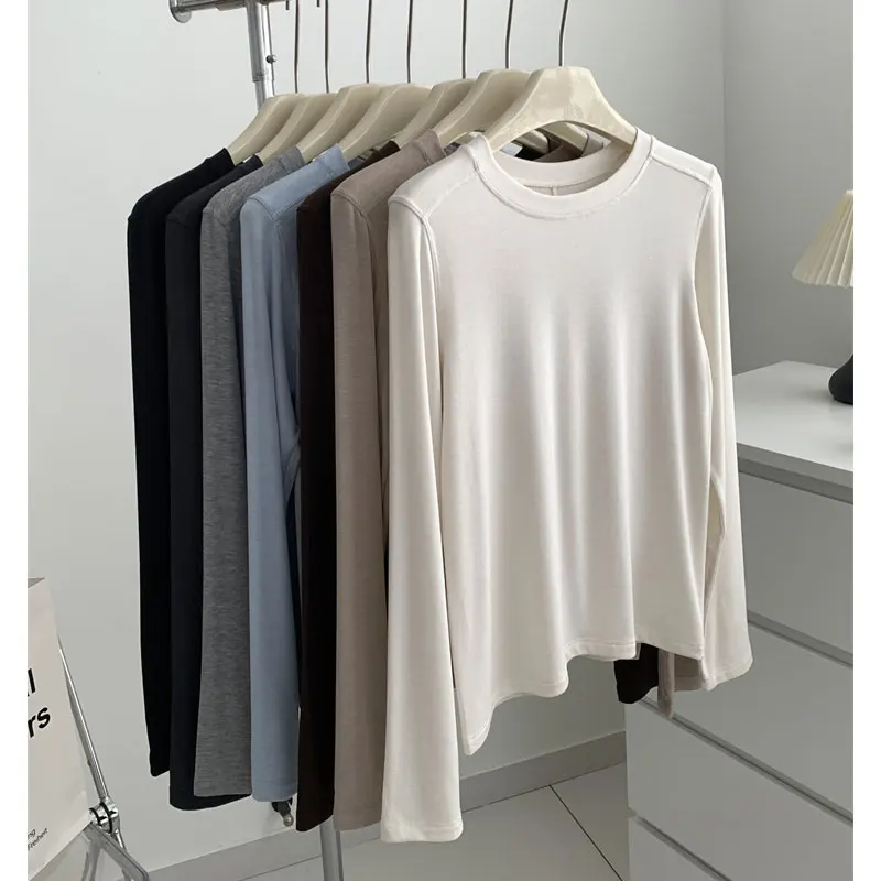 2025 Women Autumn Long Sleeve Blouses Stretch Soft material Tops Pullovers Good Quality Women Fashion Tops