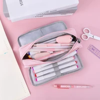 Pen Bag for Girls Boy School Student Office Stationery Organizer Large Capacity Pencil Case 3 Compartment Multifunctional 4