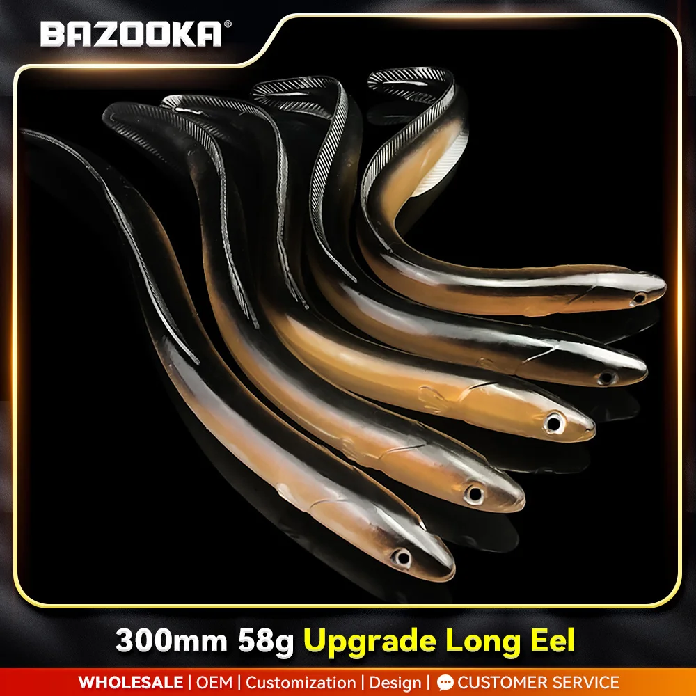 Bazooka Aal Angeln Weicher Köder Lang Großes Set Wobbler Sinkendes Silikon Easy Shiner Hecht Bass Künstliche Pesca Leurre Winterköder