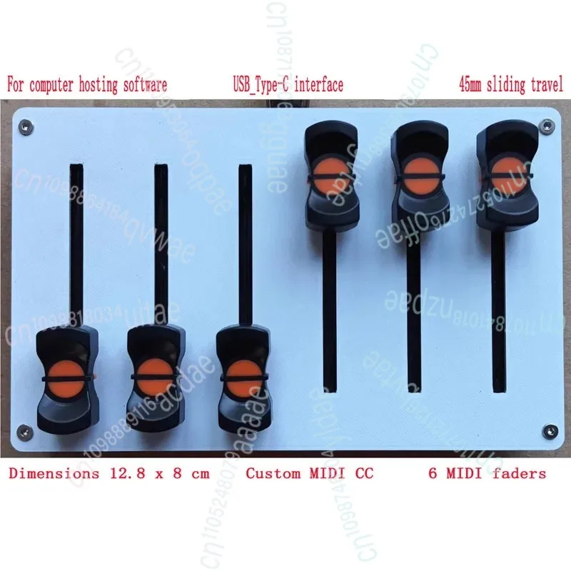 رسم خرائط CC مخصص U-SB لبرنامج DAW - وحدة تحكم MIDI Fader ذات 6 قنوات مقاس 45 مم #3